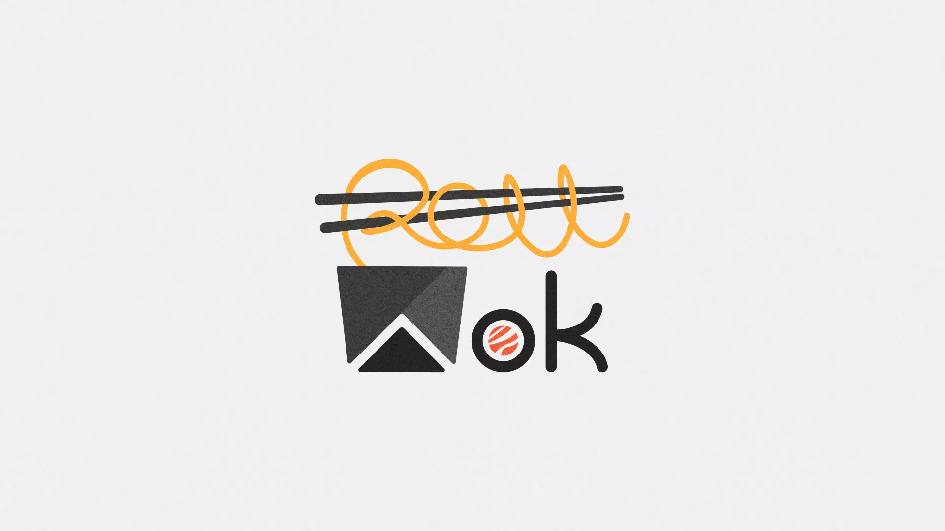 Разработка логотипа суши-бара «Roll Wok Club» в Юрюзани