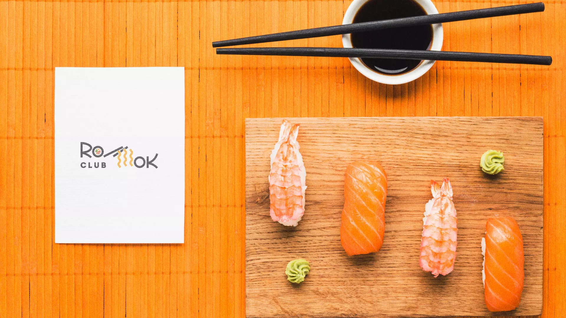 Создание логотипа суши-бара «Roll Wok Club» в Юрюзани