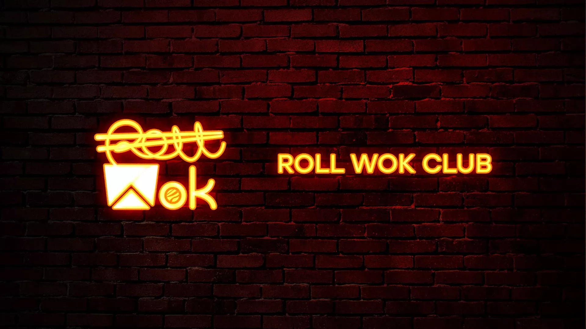 Разработка интерьерной вывески суши-бара «Roll Wok Club» в Юрюзани